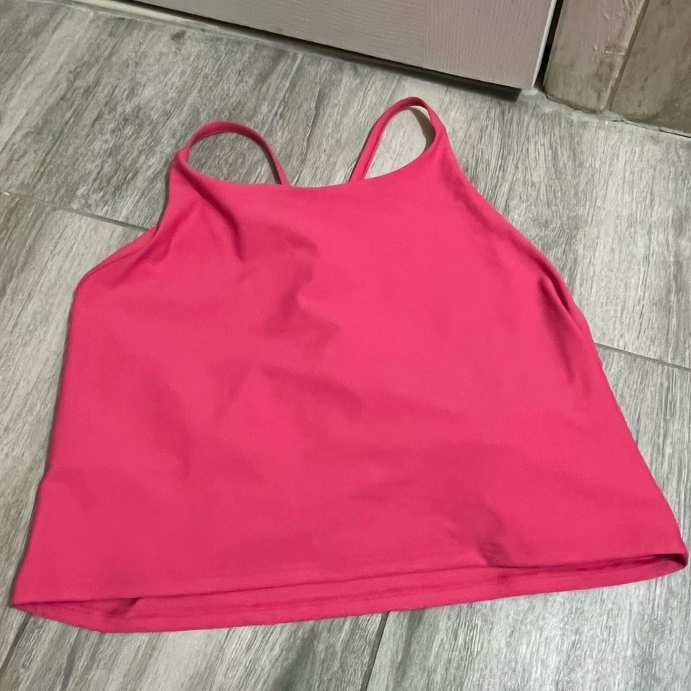 Old Navy Powersoft Tank top / crop top / longline sports bra Pink XXL 2X